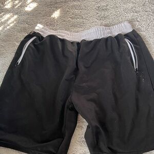 Women's Black and White Athletic Shorts